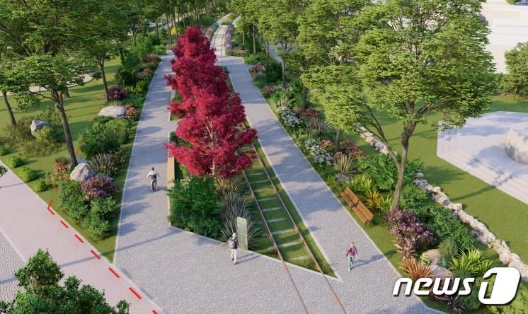본문 이미지 - 군산 철길숲 진입광장.(군산시제공) 2023.5.18/뉴스1
