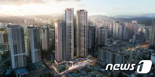 본문 이미지 - 울산 '문수로 롯데캐슬 그랑파르크' 조감도.(롯데건설 제공)