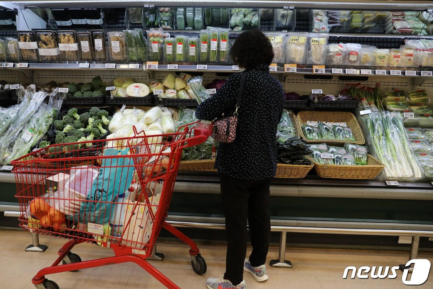  2일 서울 시내의 한 대형마트에서 시민들이 장을 보고 있다. 2023.5.2/뉴스1 ⓒ News1 이승배 기자