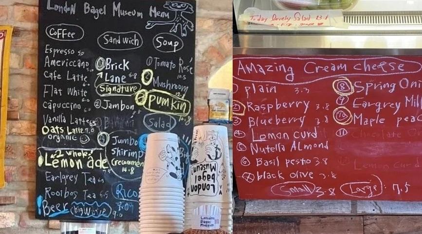 본문 이미지 - 한국 카페와 식당에 영어로만 표기된 메뉴판이 늘고 있어 논란이 일고 있다. (온라인 커뮤니티 갈무리)