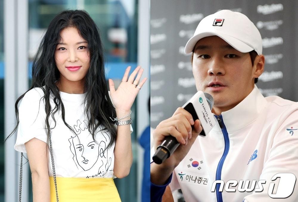 본문 이미지 - 가수 유빈(왼쪽), 테니스 선수 권순우 ⓒ News1