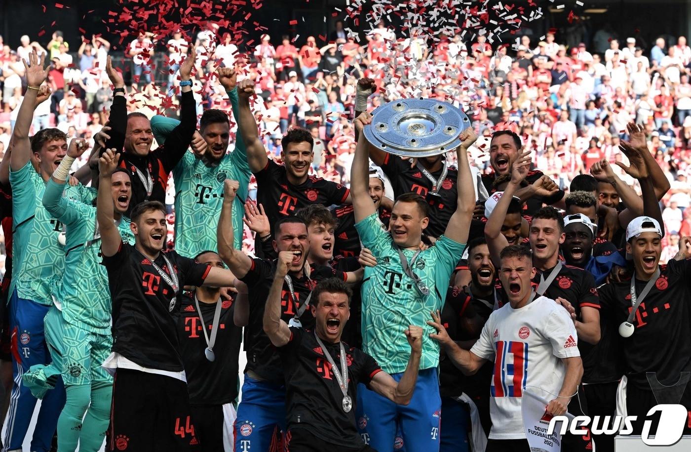 11시즌 연속 독일 분데스리가 정상에 오른 바이에른 뮌헨.  ⓒ AFP=뉴스1