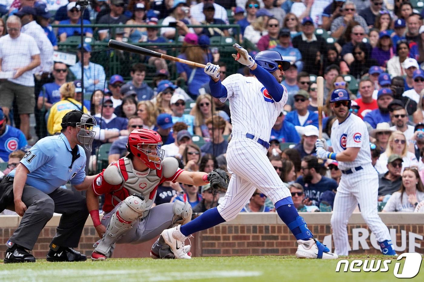 시카고 컵스의 마이크 터크먼. ⓒ 로이터=뉴스1