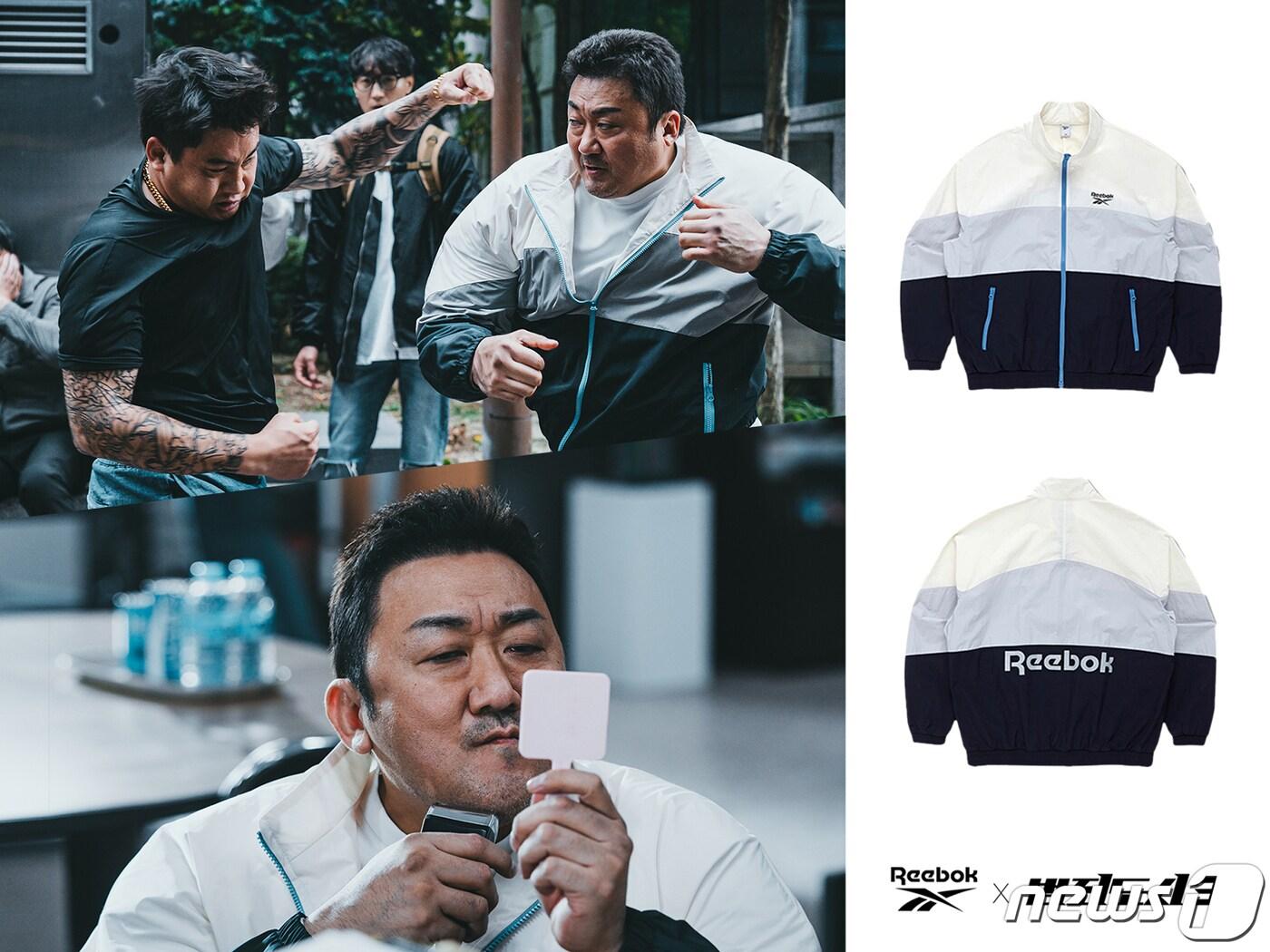 본문 이미지 - 리복은 영화 범죄도시 시리즈의 신작 '범죄도시3'와 콜라보레이션한 제품을 출시했다.(리복제공)