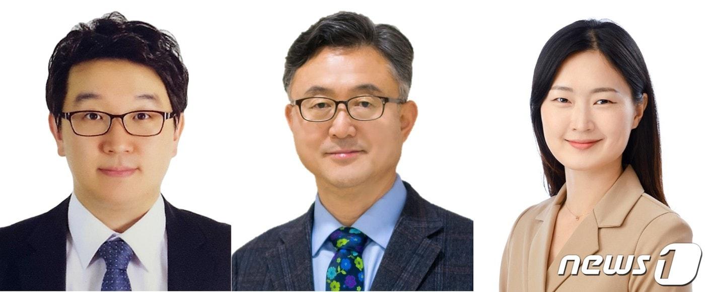 본문 이미지 -  (왼쪽부터) 강홍규 박사, 이광희 소장, 정소영 박사(제1저자)(지스트 제공)/뉴스1 