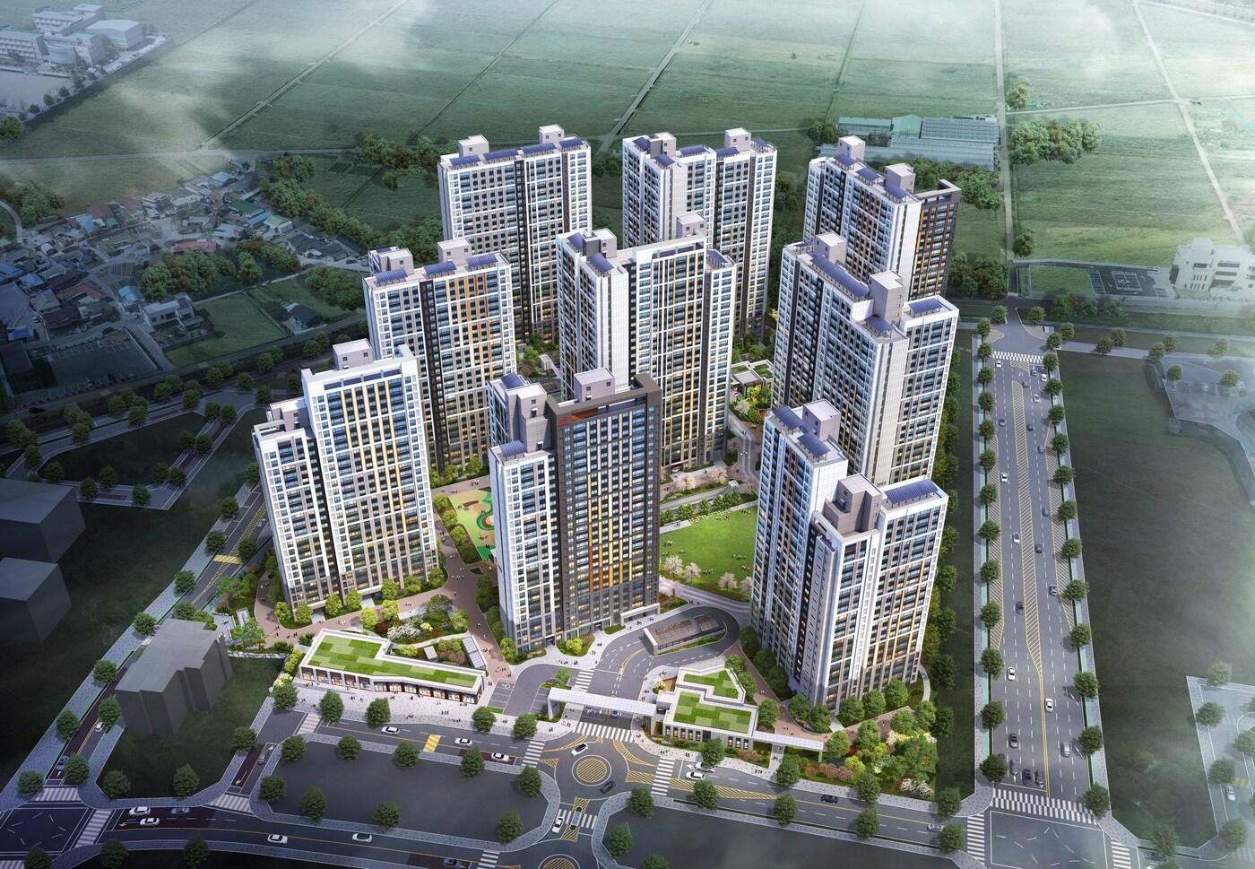 힐스테이트 모종 블랑루체 조감도&#40;현대엔지니어링&#41;.