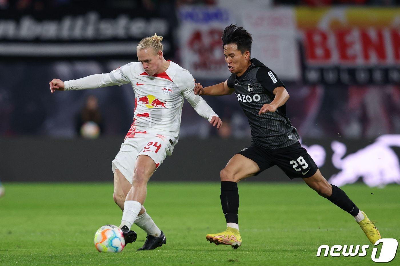 프라이부르크의 정우영.  ⓒ AFP=뉴스1