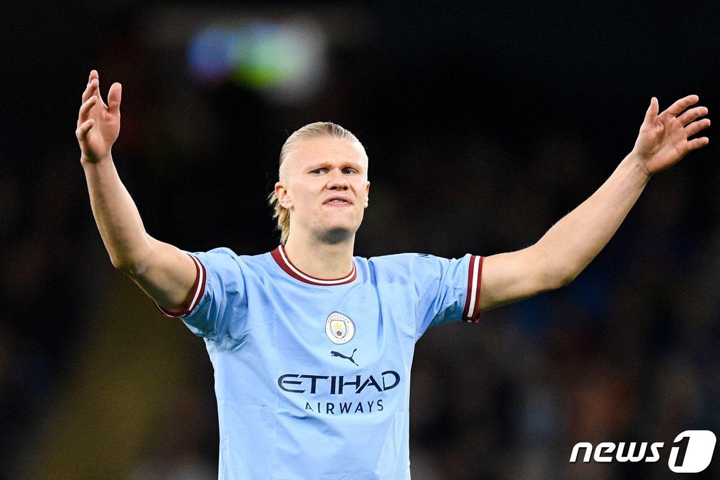 맨체스터 시티의 엘링 홀란드.  ⓒ AFP=뉴스1