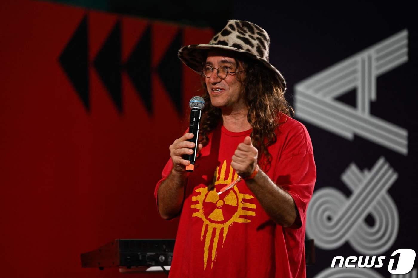 지난 3일(현지시간) 브라질 리우데자네이루에서 열린 세계 최대 연례 테크 컨퍼런스인 '웹 서밋'에 벤 괴르첼 싱귤래리티넷 최고경영자(CEO)가 참석해 발언하고 있다. 2023.05.03. ⓒ AFP=뉴스1 ⓒ News1 김성식 기자