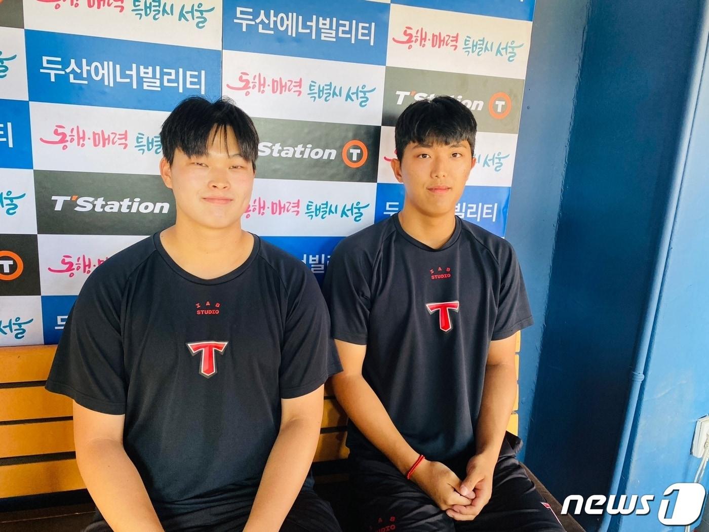 본문 이미지 - 항저우 AG 야구대표팀에 승선한 KIA 이의리(오른쪽)와 최지민.ⓒ News1 서장원 기자