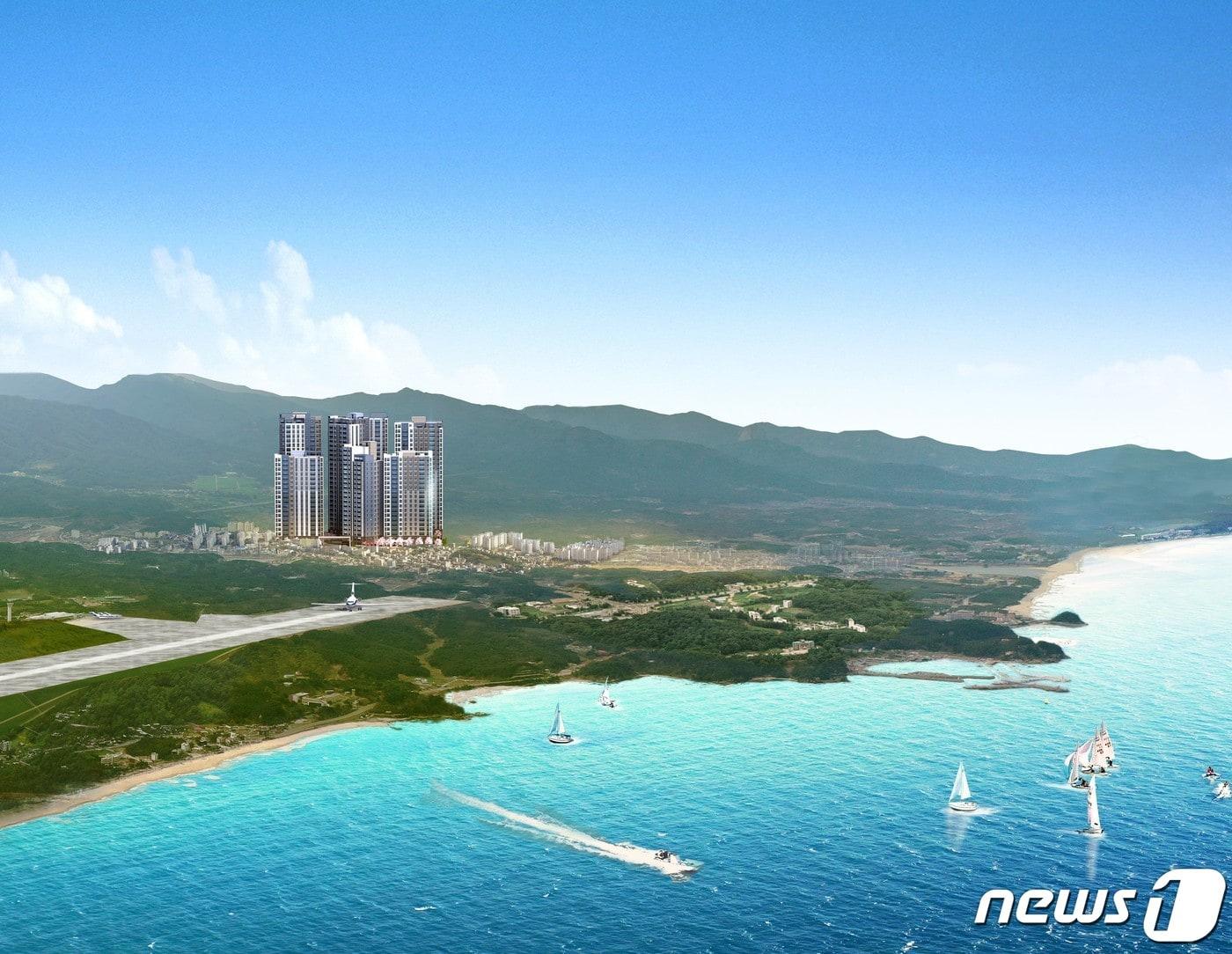 본문 이미지 - ‘양양 금호어울림 더퍼스트’ 투시도.(금호건설 제공) 2023.6.12/뉴스1