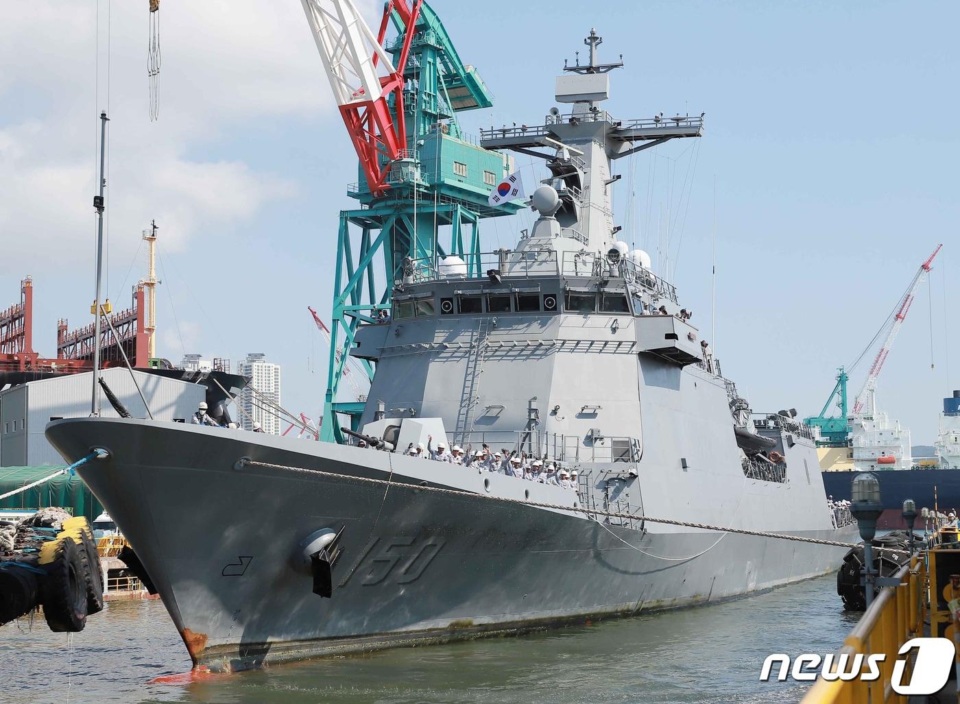 본문 이미지 - 지난 2023년 6월 15일 울산시 동구 HD현대중공업 독(dock)에 호세 리잘(Jose Rizal)함이 정비를 위해 입항해 있다. 호세 리잘함은 HD현대중공업이 건조해 2020년 5월 필리핀 해군에 인도한 2600톤급 최신예 호위함이다. (HD현대중공업 제공) /뉴스1 ⓒ News1 조민주 기자