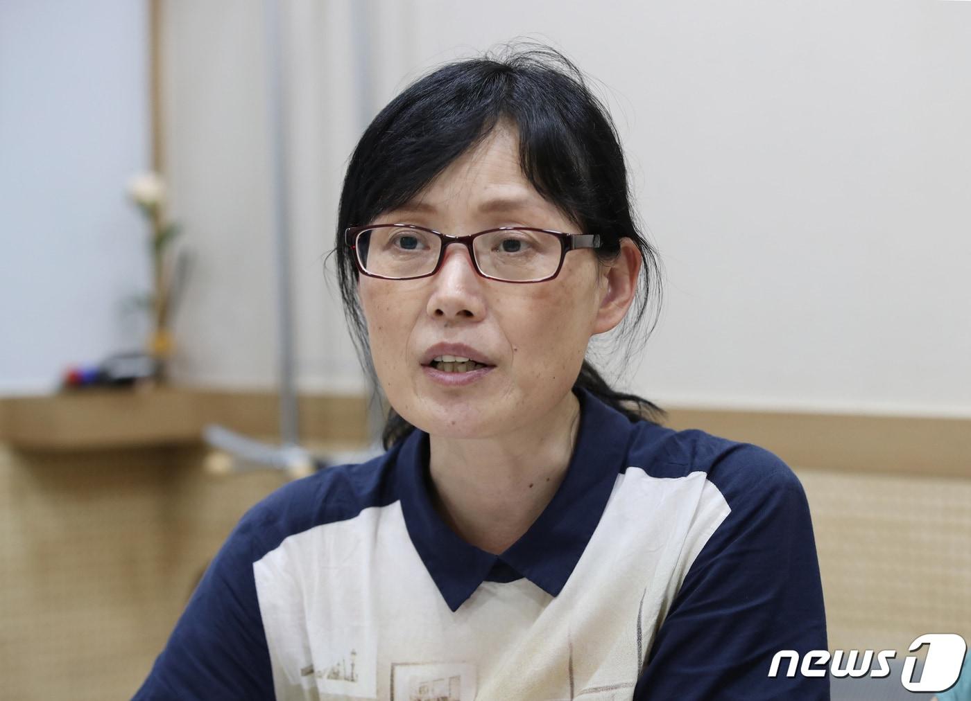 본문 이미지 - 리소라 모두모이자 사무국장이 서울 종로구 공유오피스에서 뉴스1과 인터뷰하고 있다. 2023.6.16/뉴스1 ⓒ News1 박지혜 기자