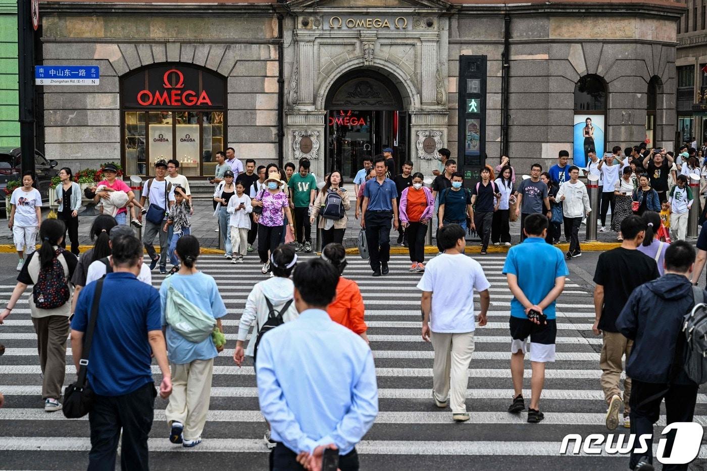 본문 이미지 - 중국 상하이 거리 ⓒ AFP=뉴스1