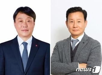 본문 이미지 - 남창희 롯데하이마트 대표(왼쪽)와 김찬수 전자랜드 대표.(각 사 제공)
