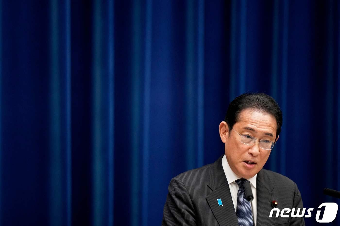 본문 이미지 - 13일 일본 총리관저에서 기시다 후미오 총리가 정책 관련 설명을 하고 있다. 2023.06.13/ ⓒ AFP=뉴스1 ⓒ News1 권진영 기자