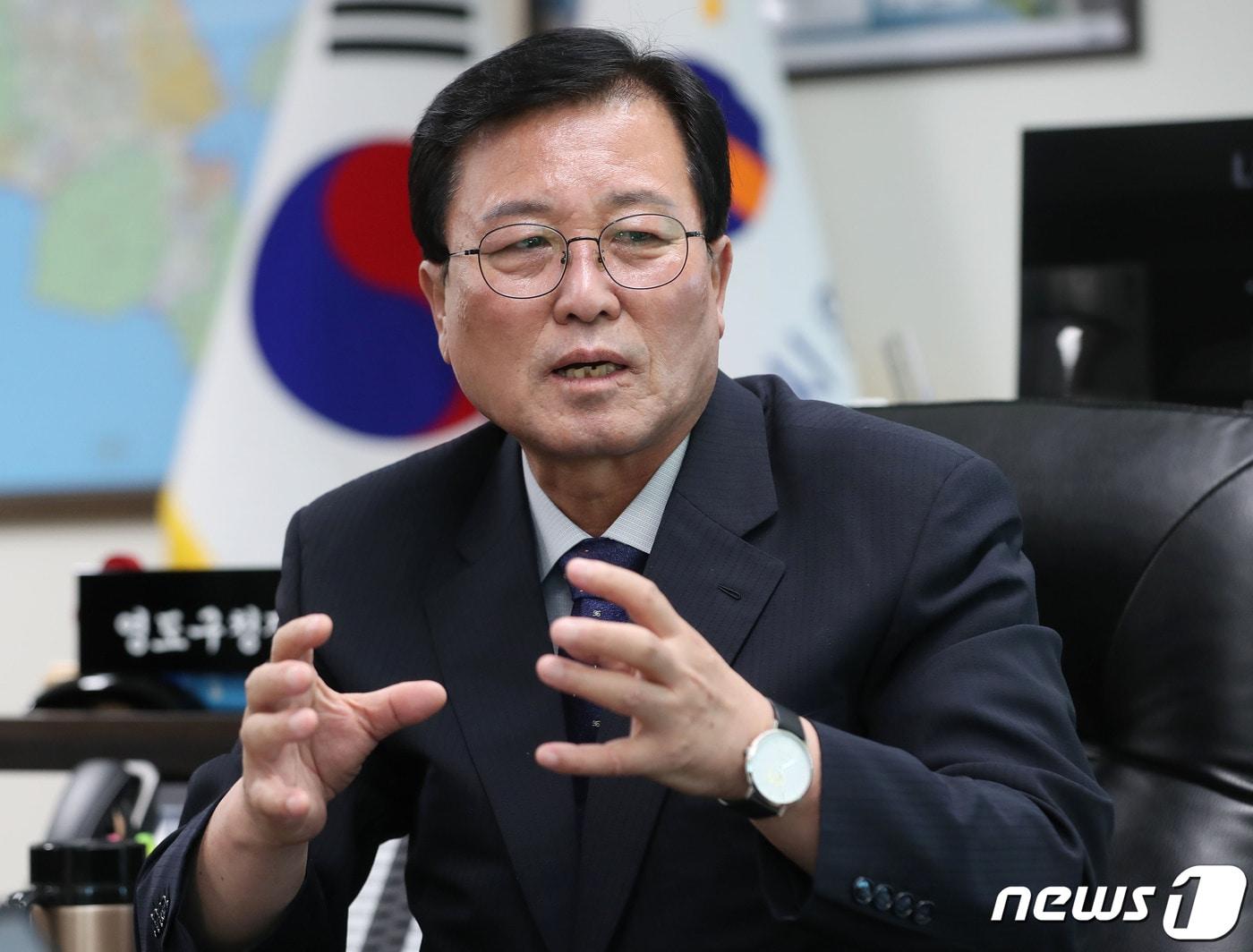 본문 이미지 - 김기재 부산 영도구청장. 2023.6.20/뉴스1 ⓒ News1 윤일지 기자