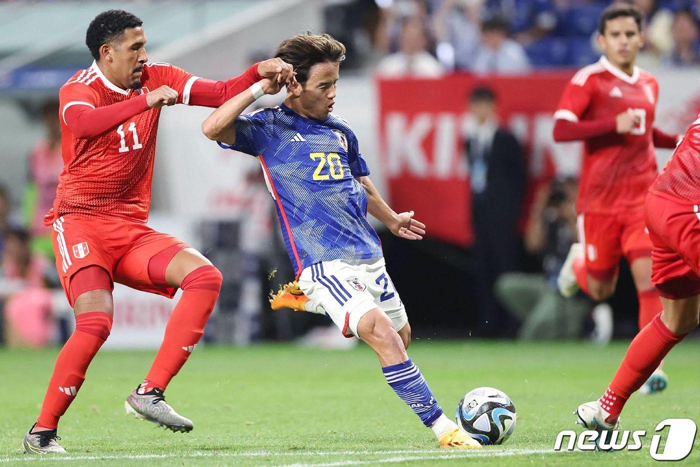 본문 이미지 - 일본 축구대표팀의 구보 다케후사. ⓒ AFP=뉴스1