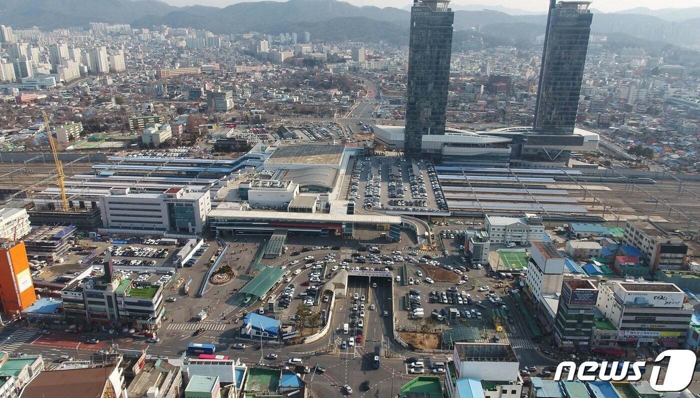 본문 이미지 - 대전역 철도 선상부지 및 서광장 일원 7만8620㎡에 오는 2029년까지 미래형 환승센터가 구축된다. (대전시 제공) /뉴스1