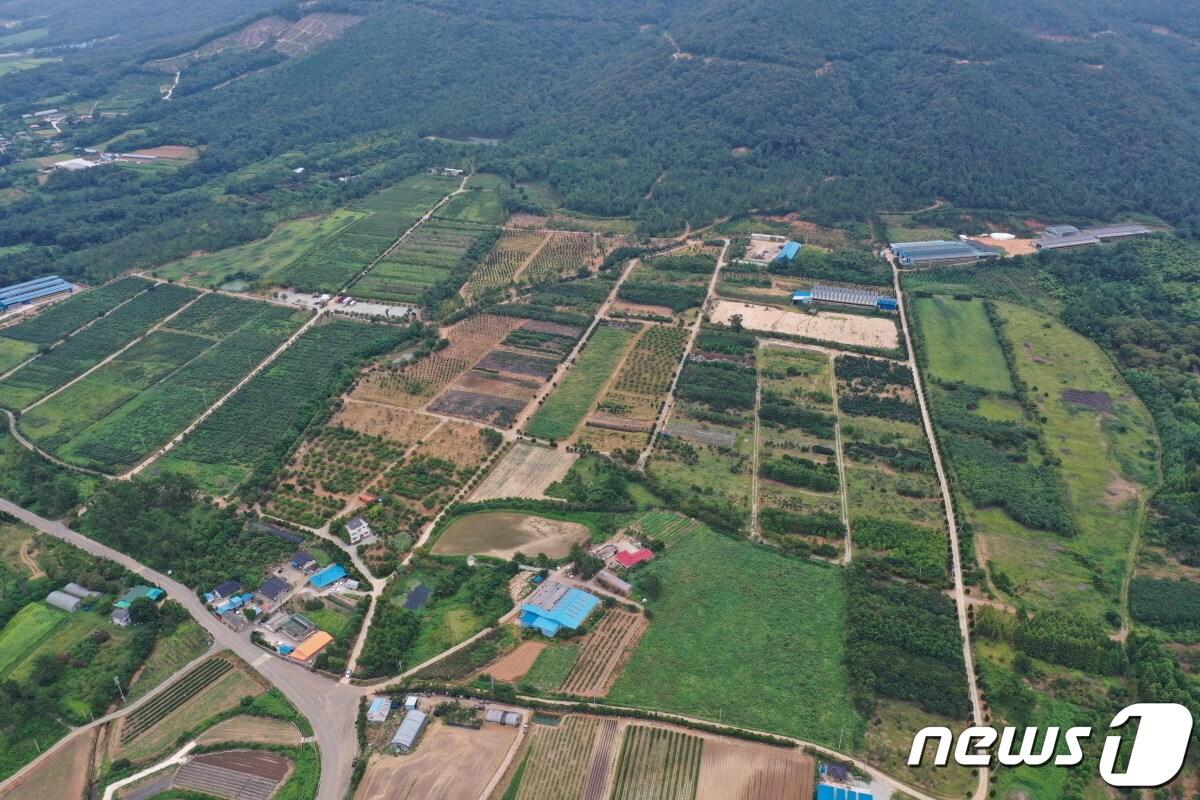 본문 이미지 - 해남군 삼산면 평활리에 들어설 농식품 기후변화대응센터 예정부지 &#40;해남군 제공&#41;/뉴스1 