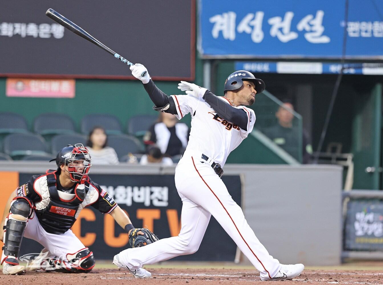 본문 이미지 -  27일 대전 KT 위즈전에서 KBO리그 데뷔전을 치른 닉 윌리엄스. (한화 구단 제공)