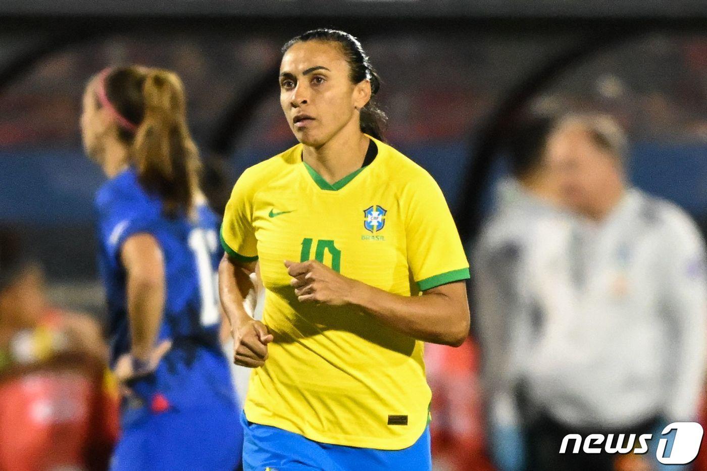 브라질 여자축구대표팀의 마르타. ⓒ AFP=뉴스1