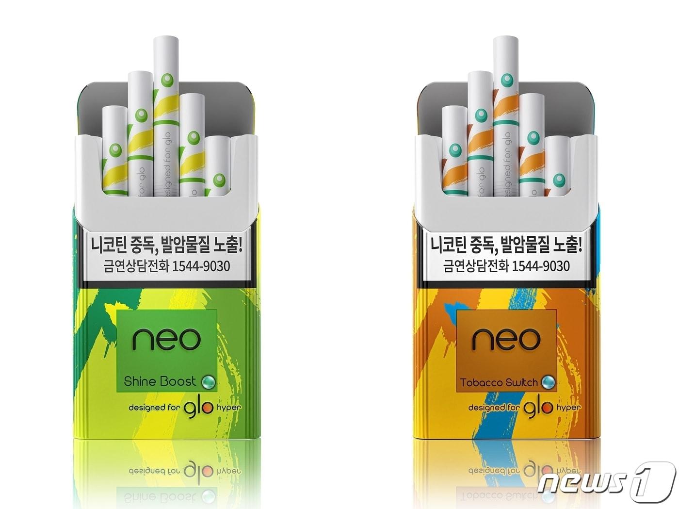 본문 이미지 - 네오 샤인 부스트(좌)와 네오 토바코 스위치(우) 2종.(BAT로스만스 제공)