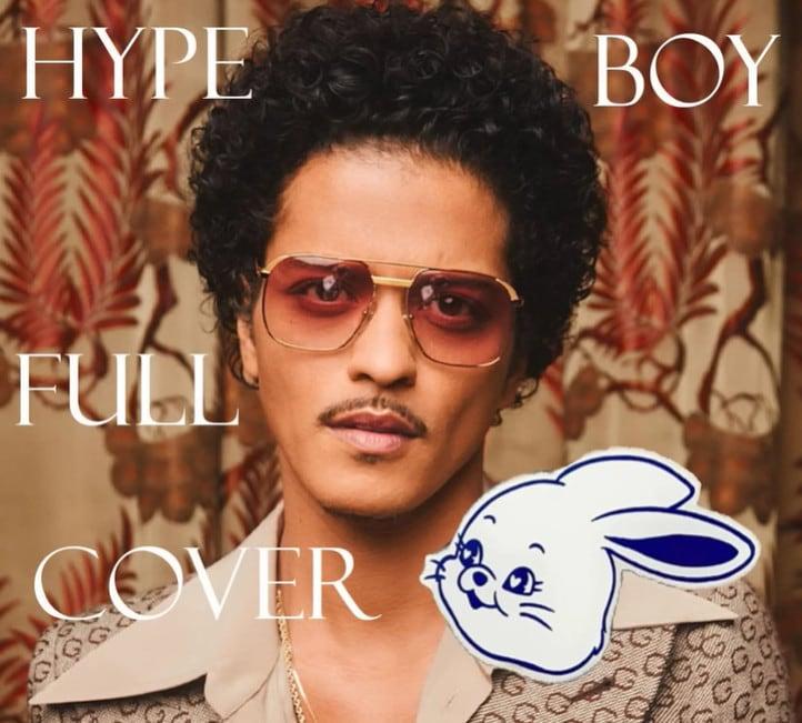 본문 이미지 - 인공지능 브루노 마스 보컬로 만든 뉴진스의 '하이프 보이' 영상 갈무리