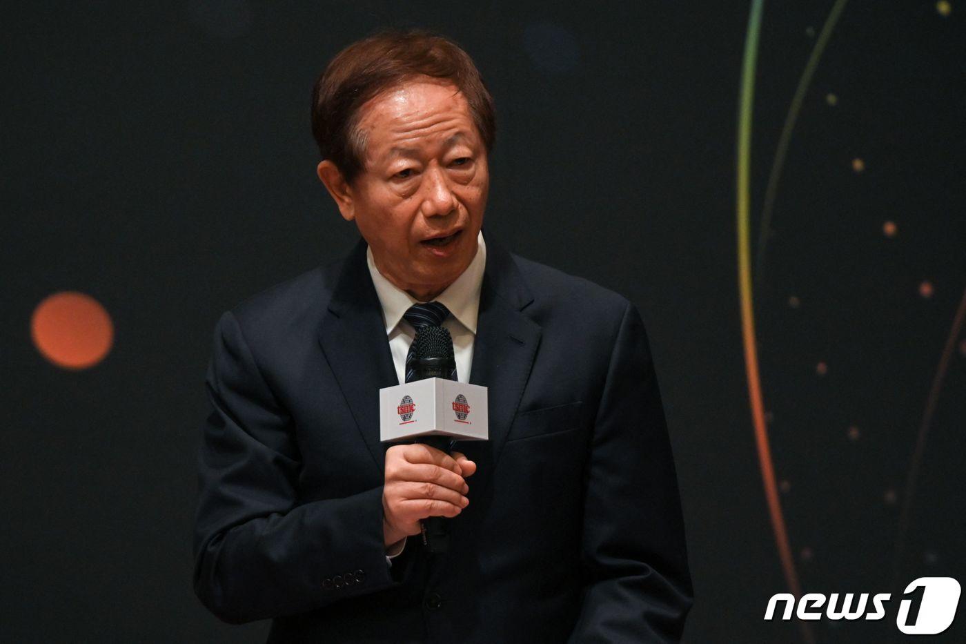 류더인(마크 리우) 전 TSMC 회장(Photo by Sam Yeh / AFP).  ⓒ AFP=뉴스1