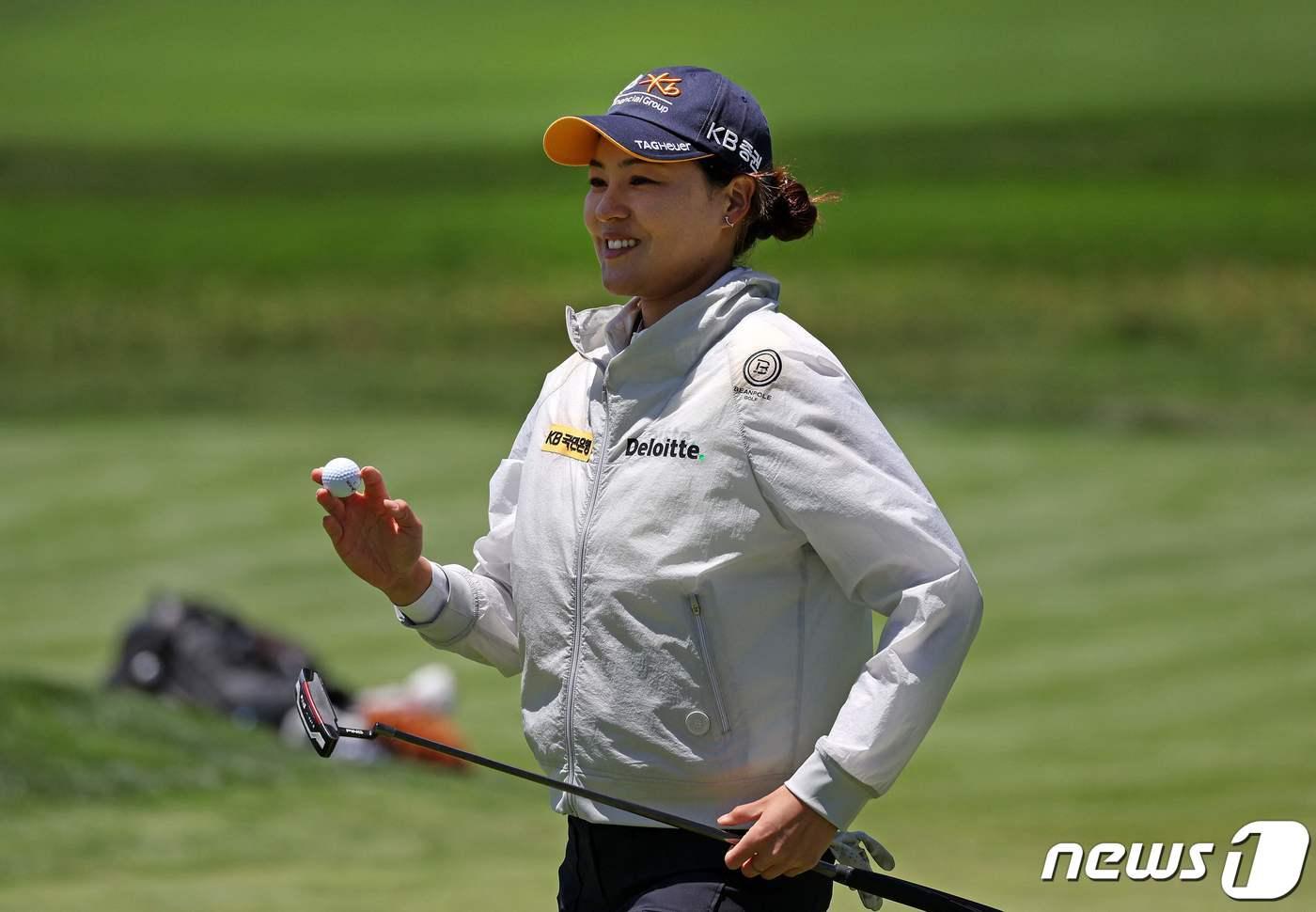 본문 이미지 - US 여자 오픈에서 홀인원을 기록한 전인지. ⓒ AFP=뉴스1