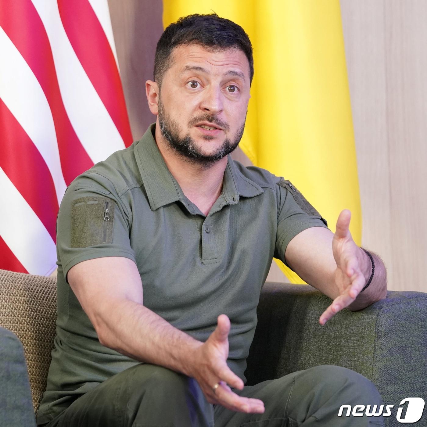 본문 이미지 - 볼로디미르 젤렌스키 우크라이나 대통령. 2023.7.13 ⓒ 로이터=뉴스1 ⓒ News1 우동명 기자