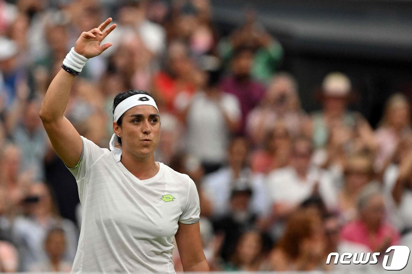 윔블던 결승에 오른 온스 자베르. ⓒ AFP=뉴스1