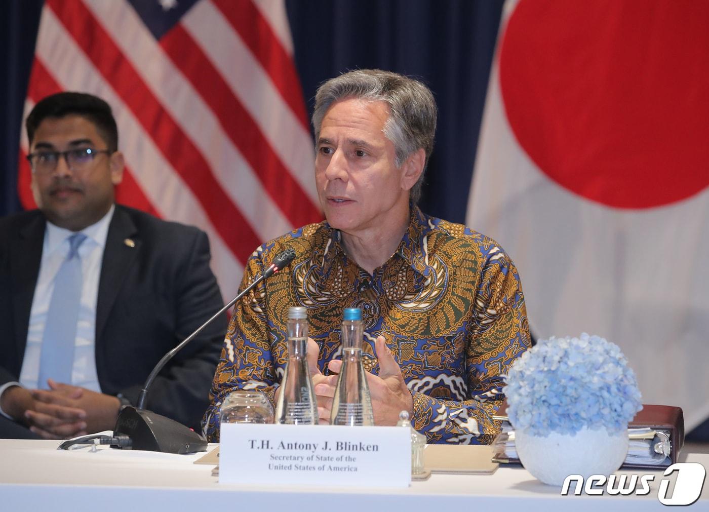 본문 이미지 - 토니 블링컨 미국 국무장관. (공동취재) 2023.7.14/뉴스1 ⓒ News1 이재명 기자