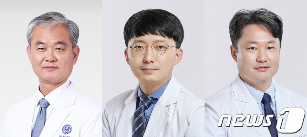 본문 이미지 - 왼쪽부터 이병권 강남세브란스병원 심장내과 교수, 김병규 상계백병원 심장내과 교수, 육진성 산부인과 교수.(강남세브란스 제공)/뉴스1