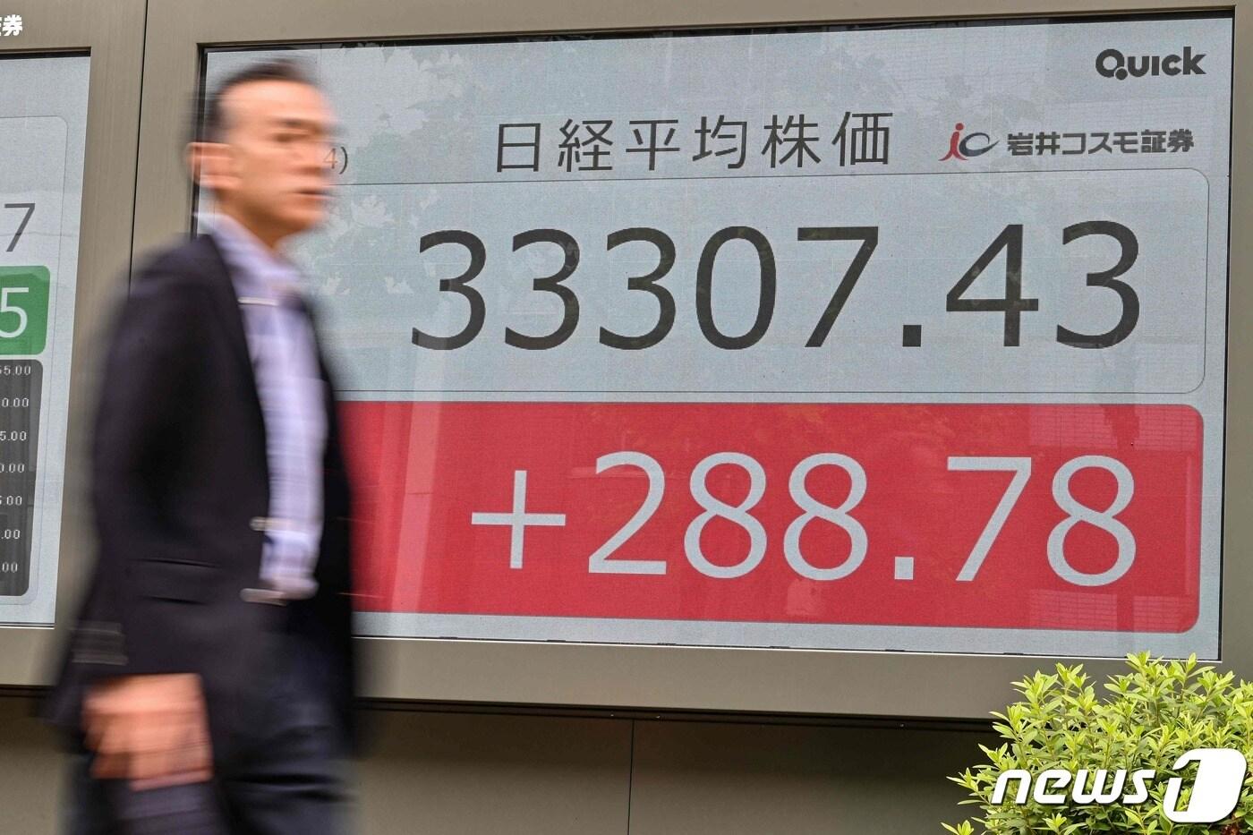 본문 이미지 - 도쿄  주식전광판ⓒ AFP=뉴스1