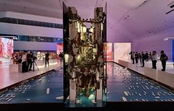 본문 이미지 -  서울 중구 동대문디자인플라자 내 ‘네옴 전시관’. /신현우 기자