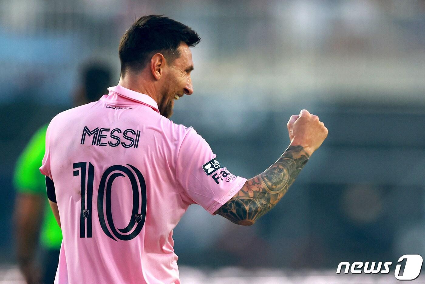 애틀랜타를 상대로 2골 1도움을 기록한 메시. ⓒ AFP=뉴스1