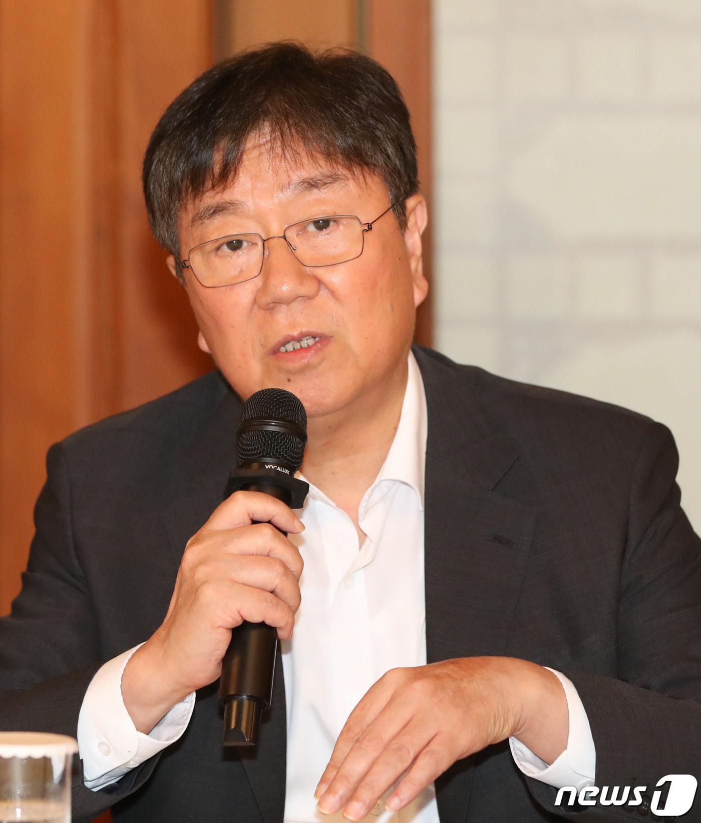 본문 이미지 - 김대기 대통령 비서실장이 28일 서울 종로구 삼청동 총리 공관에서 열린 고위당정협의회에서 인사말을 하고 있다. 2023.7.28/뉴스1 ⓒ News1 허경 기자