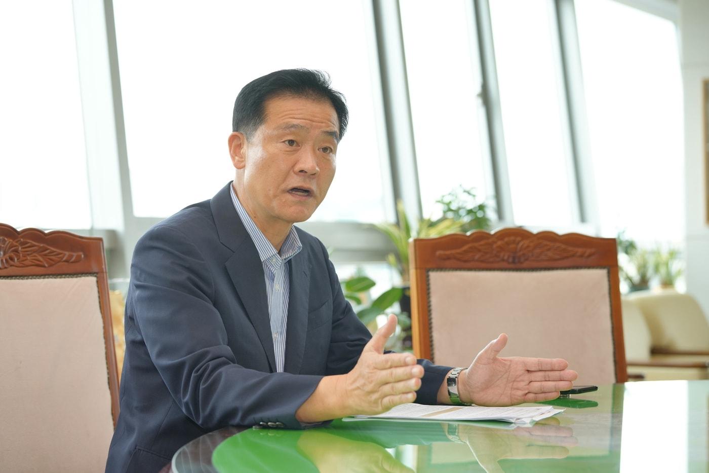 본문 이미지 - 지난 12일 성북구청 집무실에서 뉴스1과 인터뷰하는 이승로 성북구청장. (성북구 제공)