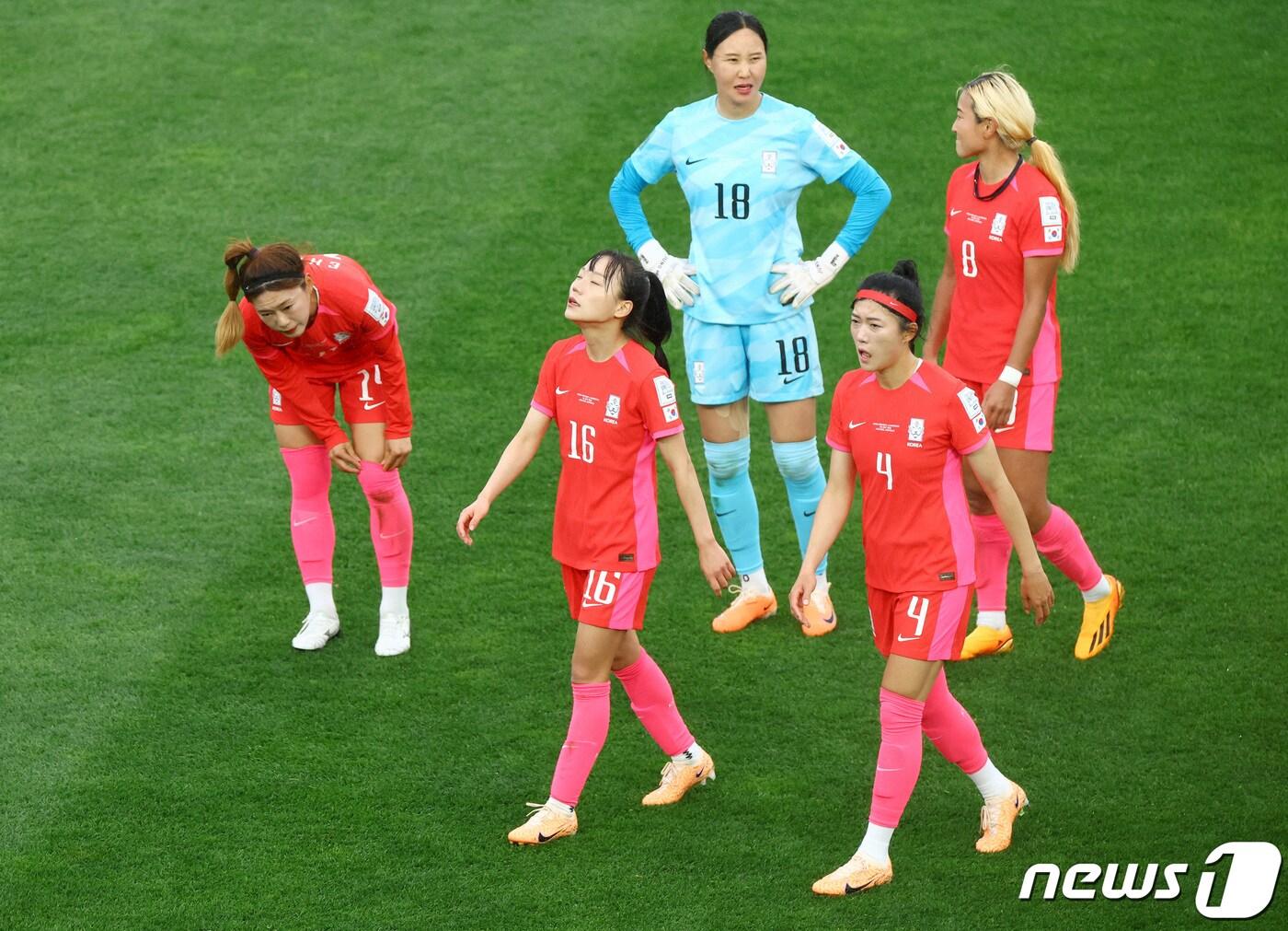 본문 이미지 - 1승 제물로 꼽은 모로코에도 패한 한국 여자 축구대표팀. ⓒ 로이터=뉴스1