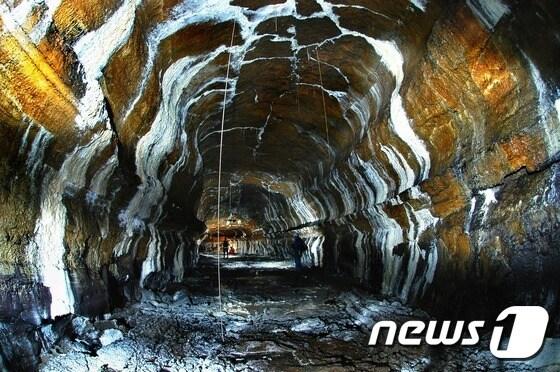 본문 이미지 - 제주특별자치도가 제주시 구좌읍 월정리에 있는 용천동굴 하류 수중구간을 세계유산구역을 확대 지정하는 방안을 추진한다. 용천동굴(제주도청 제공)/뉴스1 