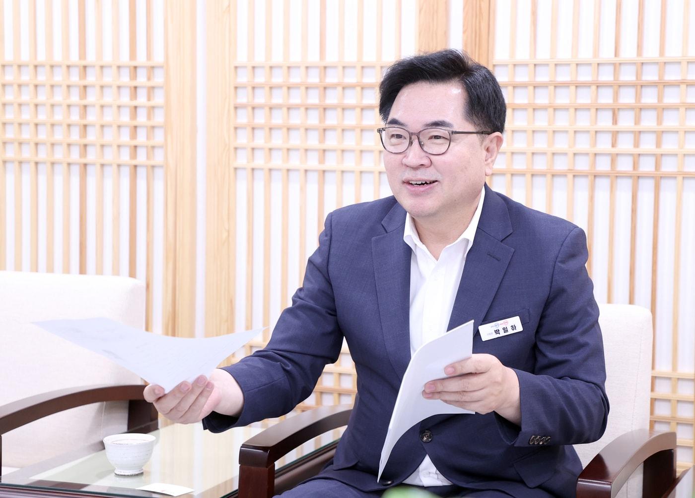 본문 이미지 - 박일하 동작구청장이 지난 4일 뉴스1과 인터뷰하는 모습. (동작구 제공)