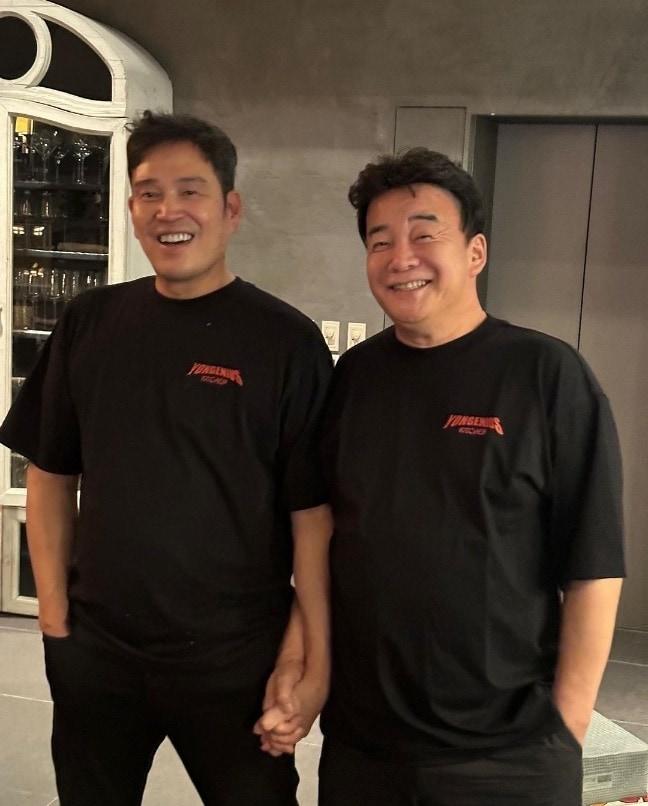 본문 이미지 - 정용진 신세계그룹 부회장(왼), 요리연구가 백종원 / 정용진 신세계 부회장 인스타그램 캡처