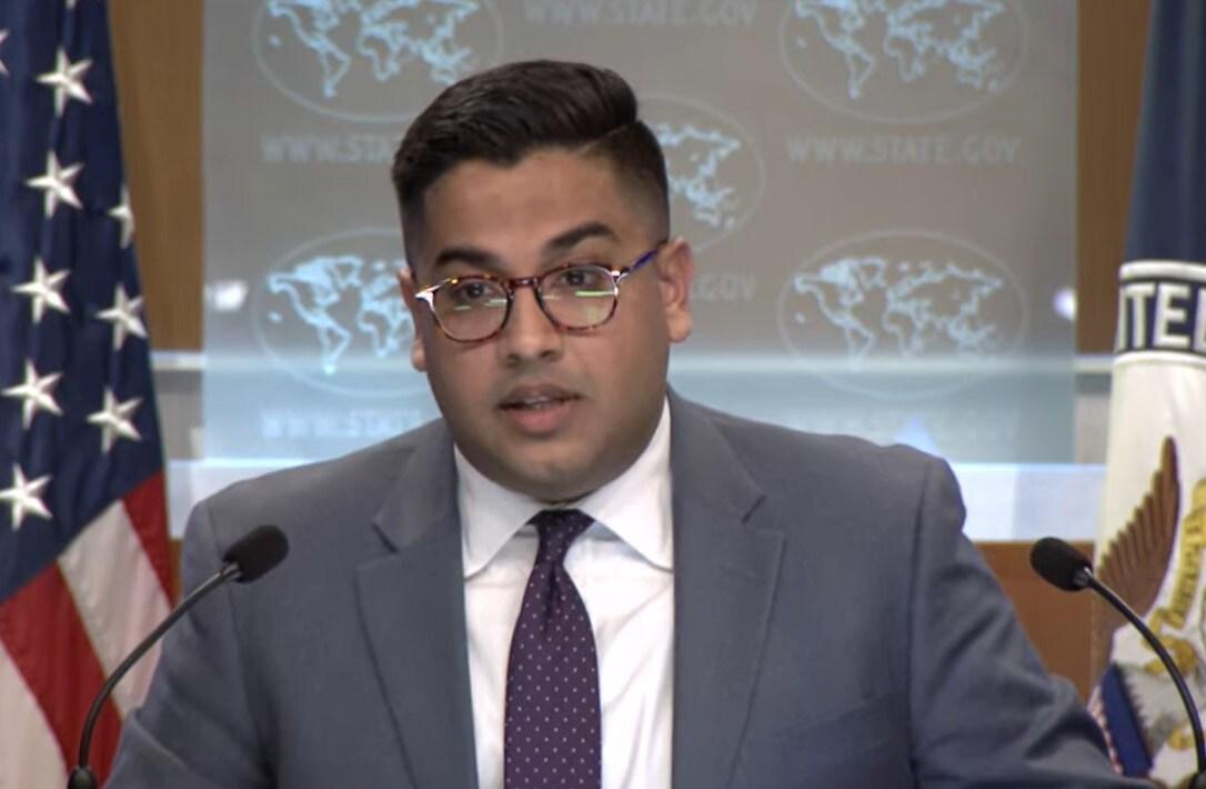 본문 이미지 - 베단트 파텔 미 국무부 수석부대변인. 사진은 유튜브 화면 캡처.