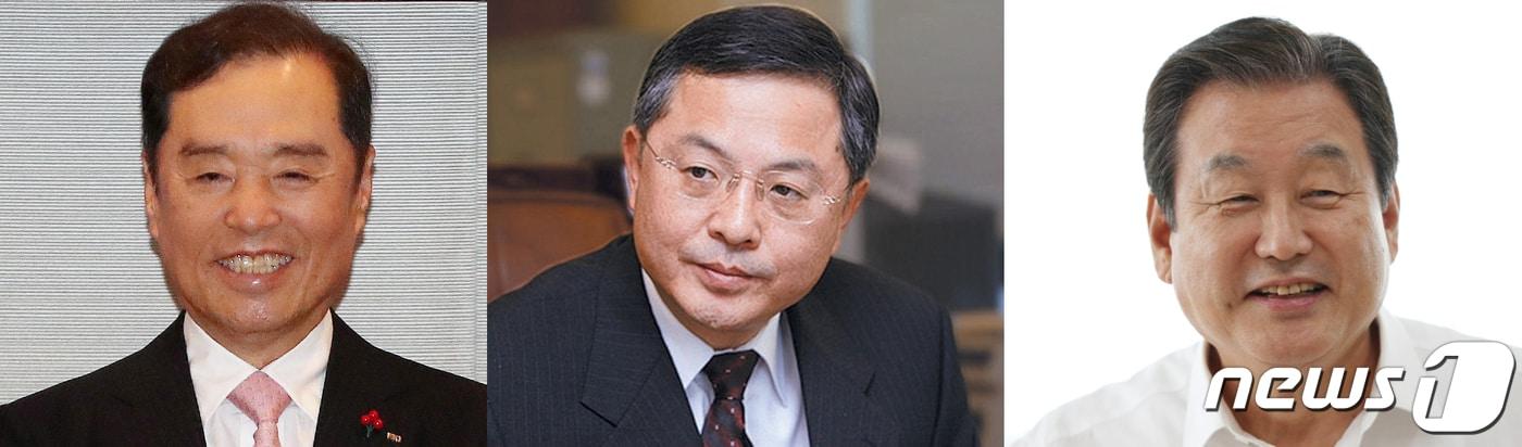 본문 이미지 - 왼쪽부터 김병준 전국경제인연합 회장 직무대행, 안대희 전 대법관, 김무성 전 새누리당(국민의힘 전신) 대표.  