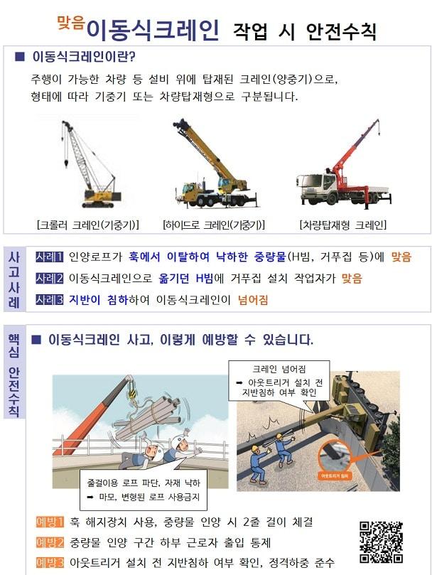 본문 이미지 - 이동식크레인 작업시 안전수칙 예시