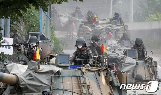 본문 이미지 - 작년 8월 실시된 한미연합연습 '을지 자유의 방패(UFS·을지프리덤실드)'. 2022.8.29/뉴스1 ⓒ News1 이동해 기자