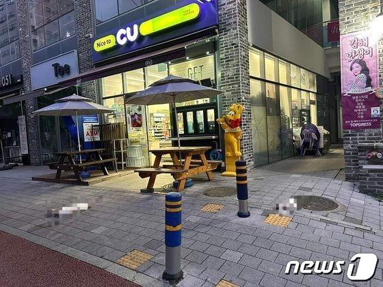 본문 이미지 - 지난 6월 24일 고양이 2마리가 고층건물에서 떨어져 숨졌다는 제보가 접수된 사고 현장.(SNS 화면 캡처)