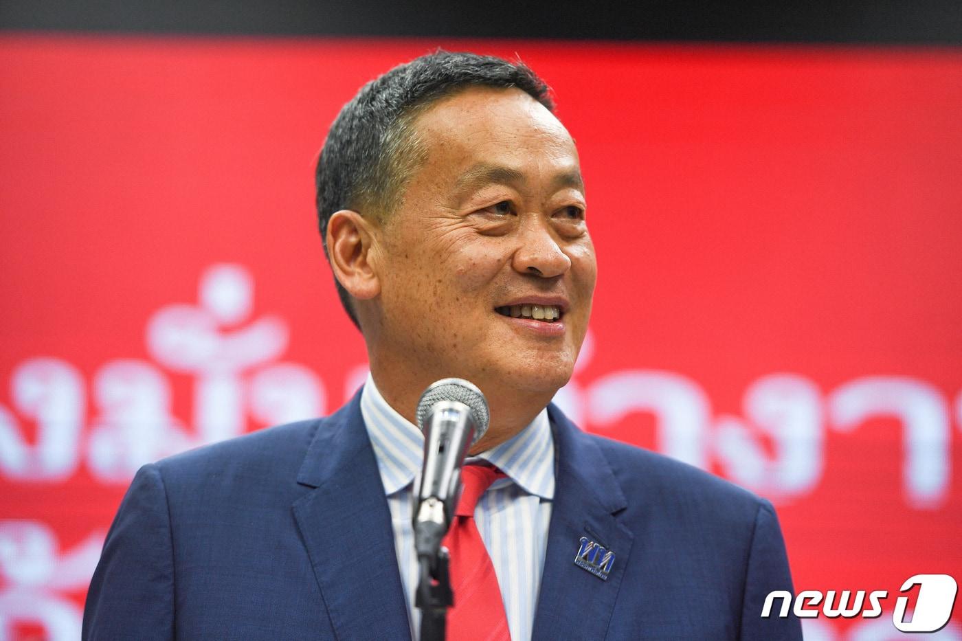 22일(현지시간) 부동산 재벌 출신 세타 타위신(60)이 제30대 태국 총리로 선출됐다. 사진은 이날 총리 당선 발표 후 기자회견 중인 세타. 2023.08.22/ ⓒ 로이터=뉴스1 ⓒ News1 박재하 기자