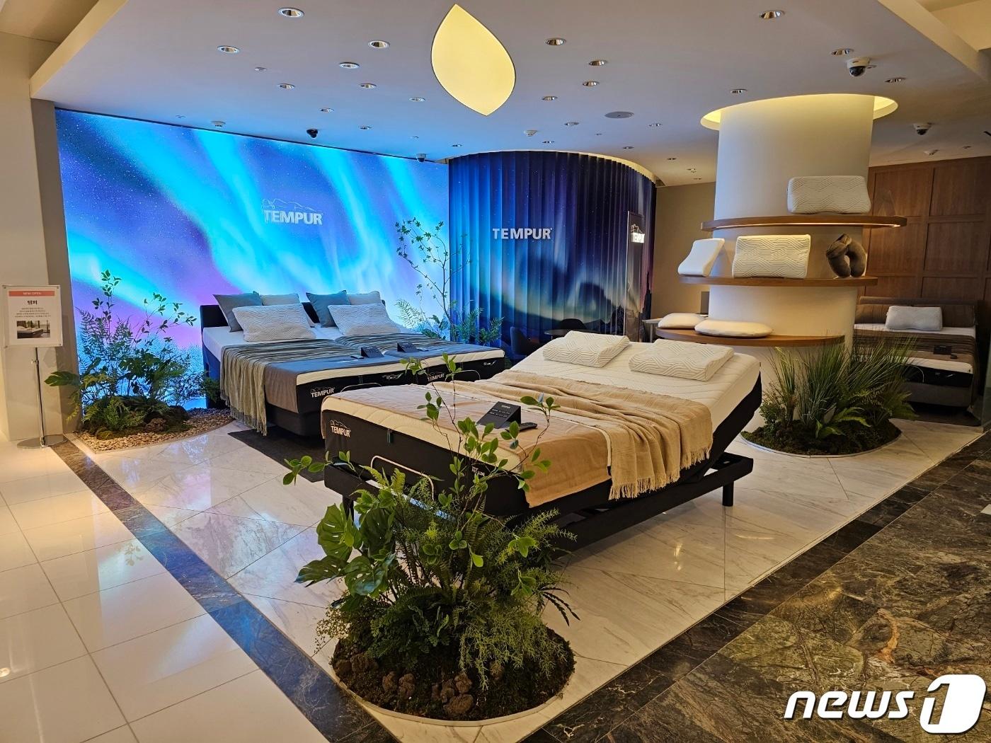 본문 이미지 -   서울 소공동 롯데백화점 본점 에비뉴엘 4층 '더 템퍼' 팝업스토어 모습(템퍼코리아 제공)